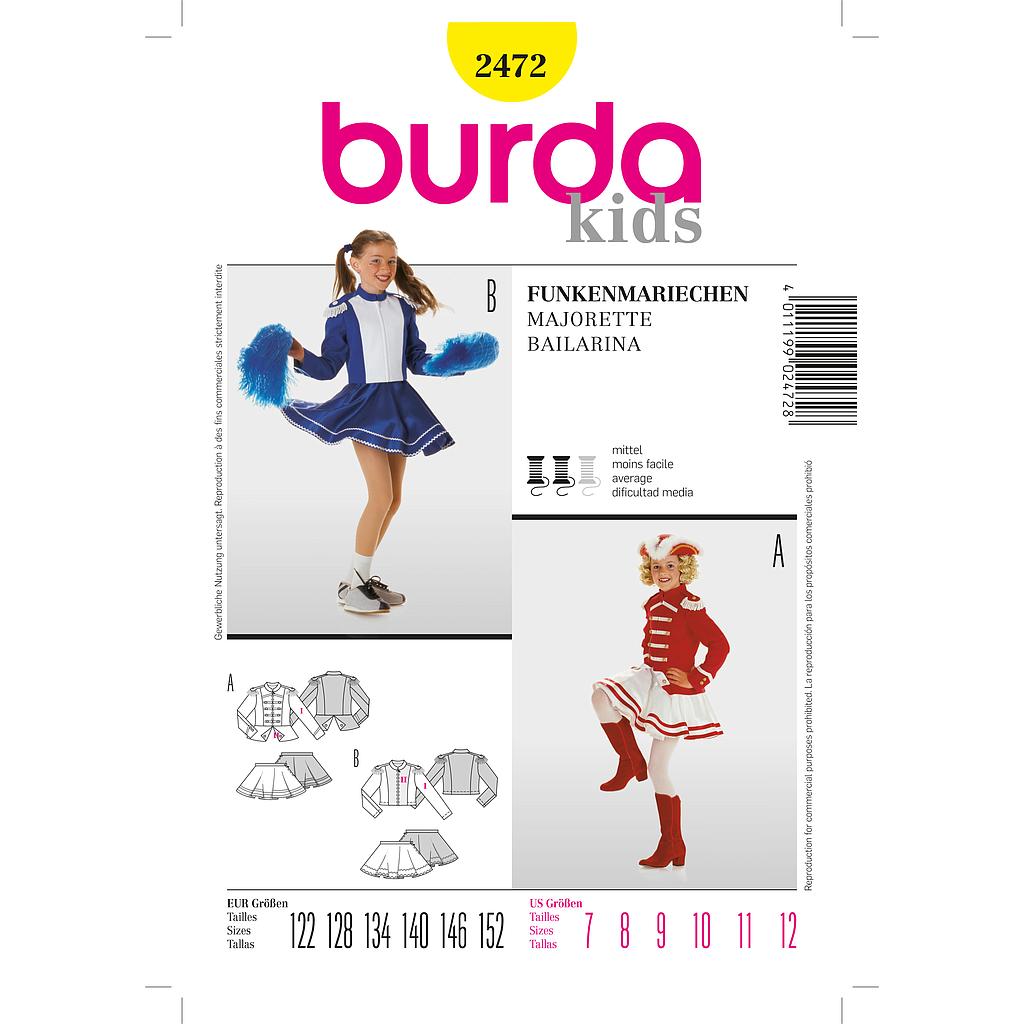 Patrón Nº2472 Burda Carnaval: Porrista