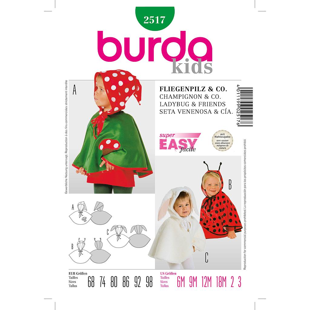Patrón Nº2517 Burda Carnaval: Seta matamoscas &amp; Cía.