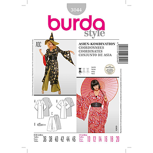Patrón Nº3044 Burda Carnaval: Disfraces asiáticos