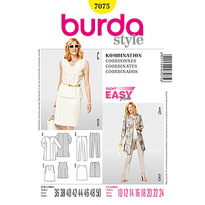 Patron Burda 7075 Ensemble dames