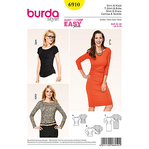 Patron Burda 6910 Tee-Shirt et robe
