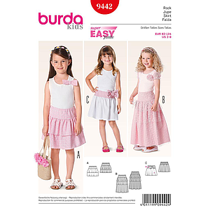 Patrón Nº9442 Burda Kids: Falda