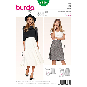 Patrón Nº6880 Burda Style: Falda