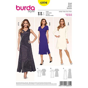 Patrón Nº6894 Burda Style: Vestido