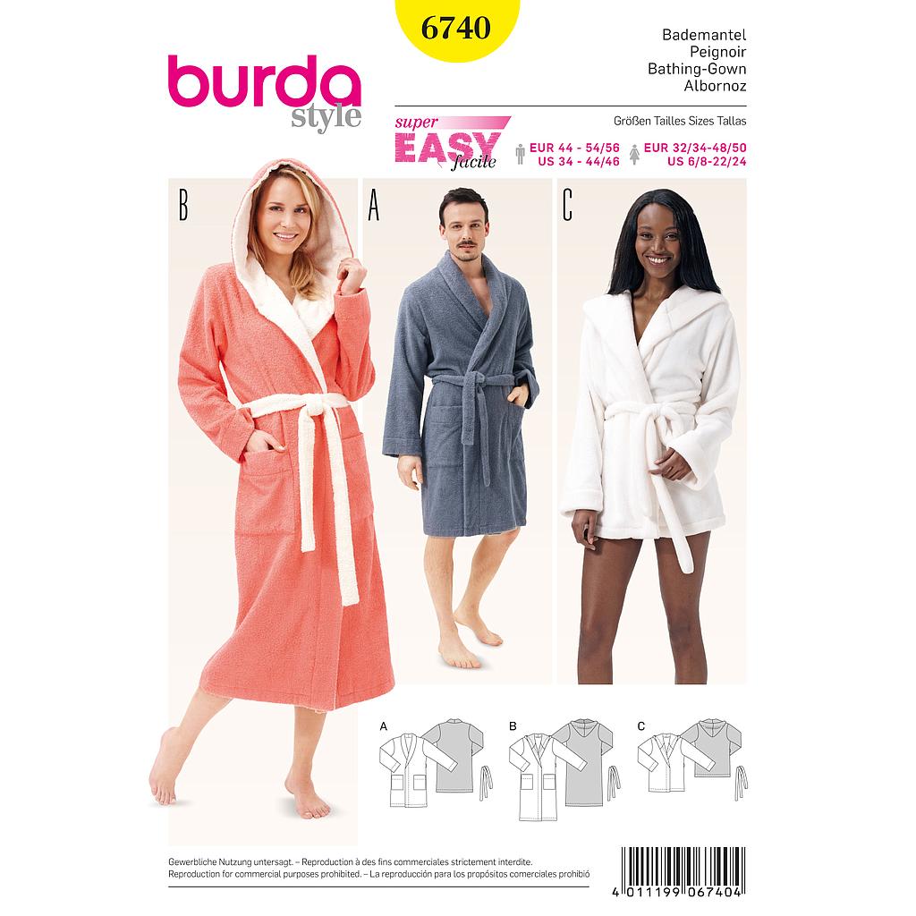 Patrón Burda 6740 Albornoz