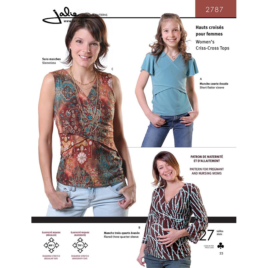 Patron Jalie 2787 Hauts croisées pour femmes#
