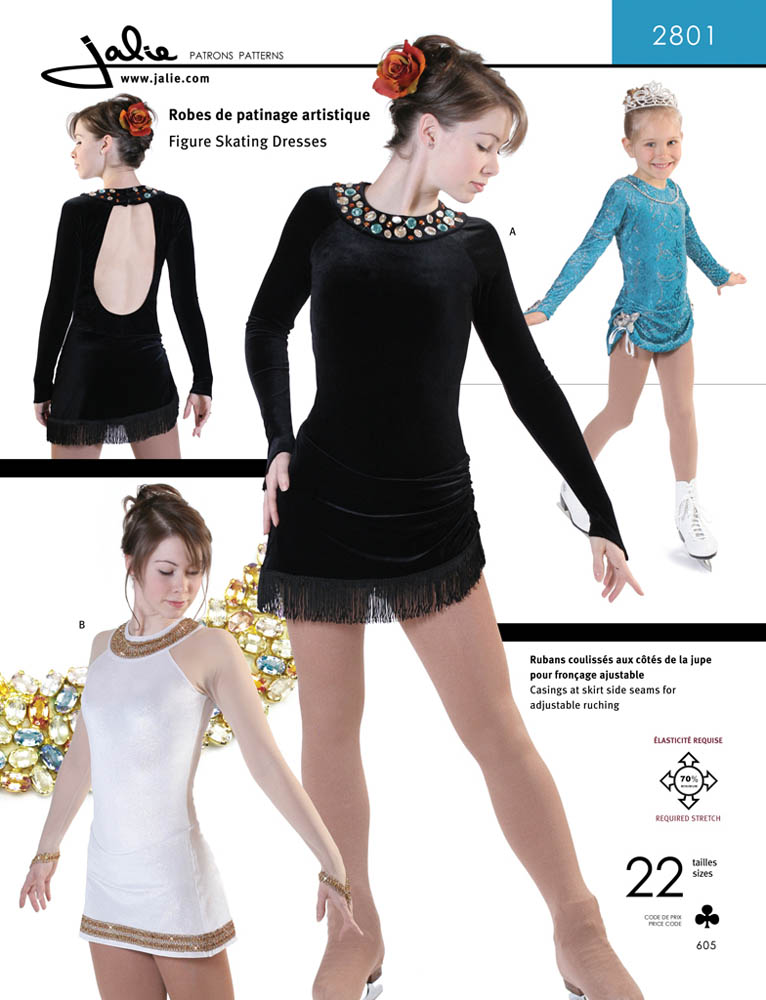 Patrón Jalie 2801 Vestido de patinaje (espalda abierta)