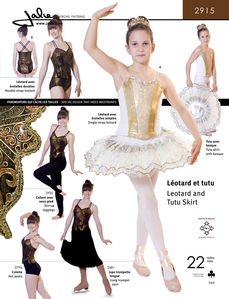Patrón Jalie 2915 Maillot y tutu