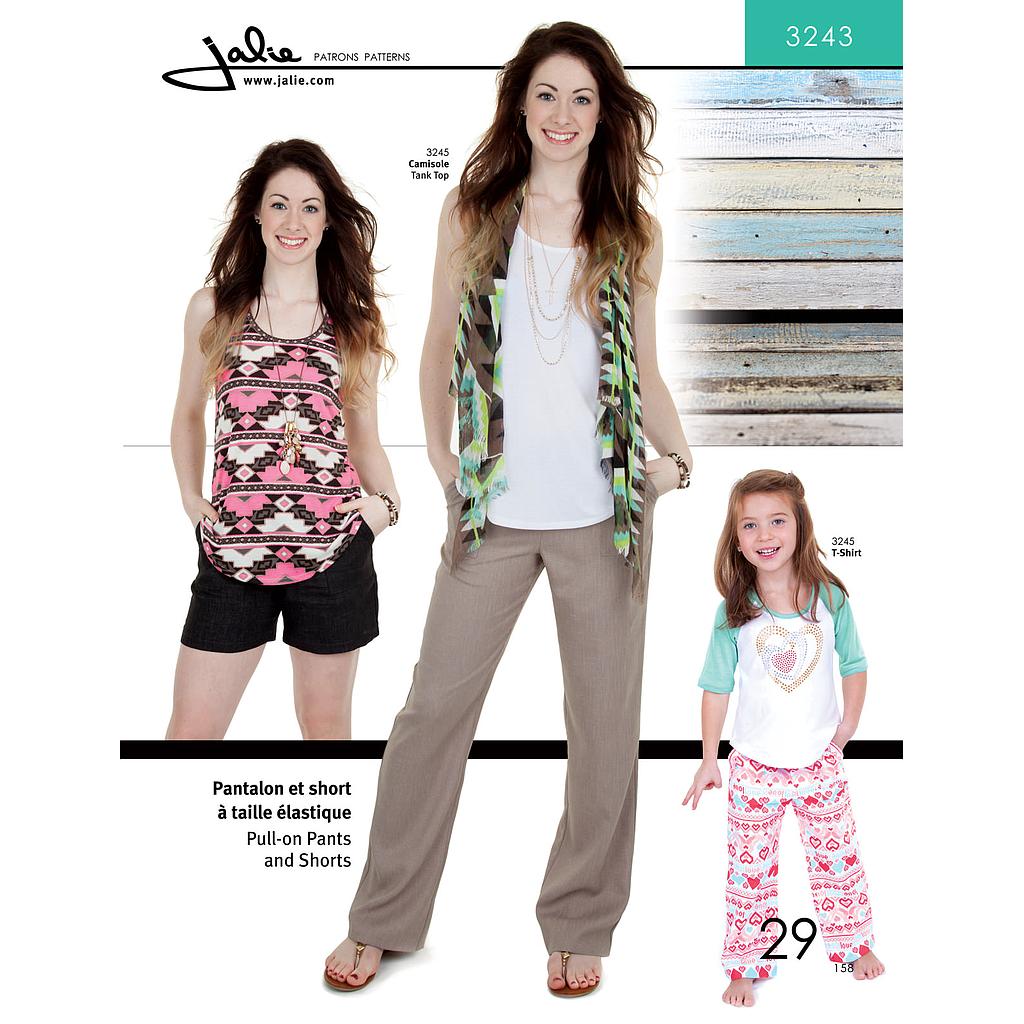 Patrón Jalie 3243 Pantalón con cintura elástica Mujer