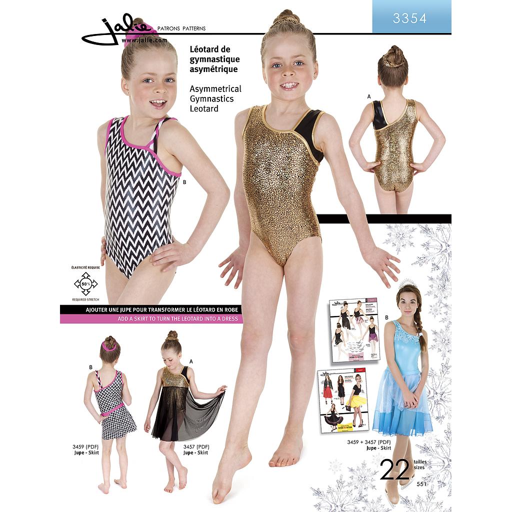 Patrón Jalie 3354 Maillot de gimnasia asimétrico