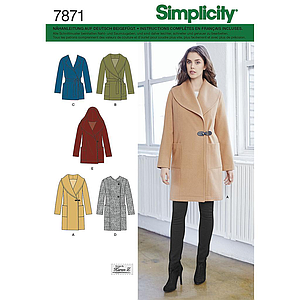 Patron Simplicity 7871 Manteau femme 