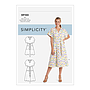 Patron Simplicity 9103 Robe femme manches chauve-souris - du 32 au 48