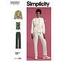 Patron Simplicity 9383 - Veste, haut en tricot et pantalon du 34 au 52 FR